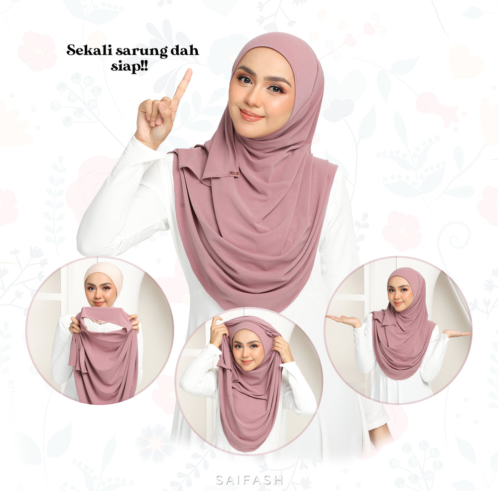 Aralyn Moss Instant Shawl in Ash Brown