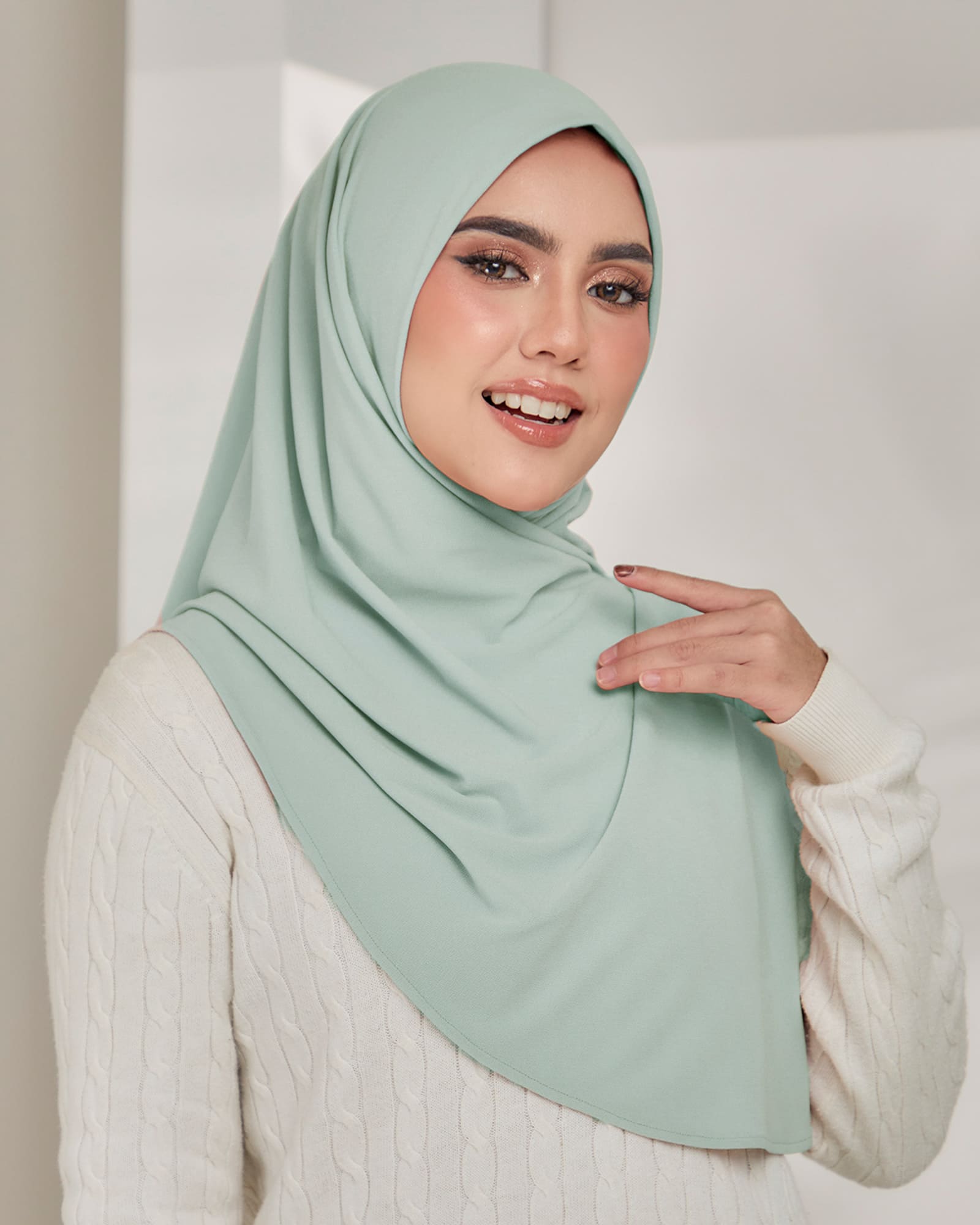 Lazy Sarong Instant Hijab in Aqua