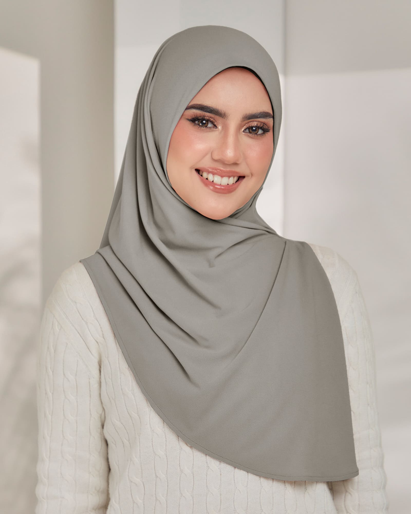 Lazy Sarong Instant Hijab in Stone