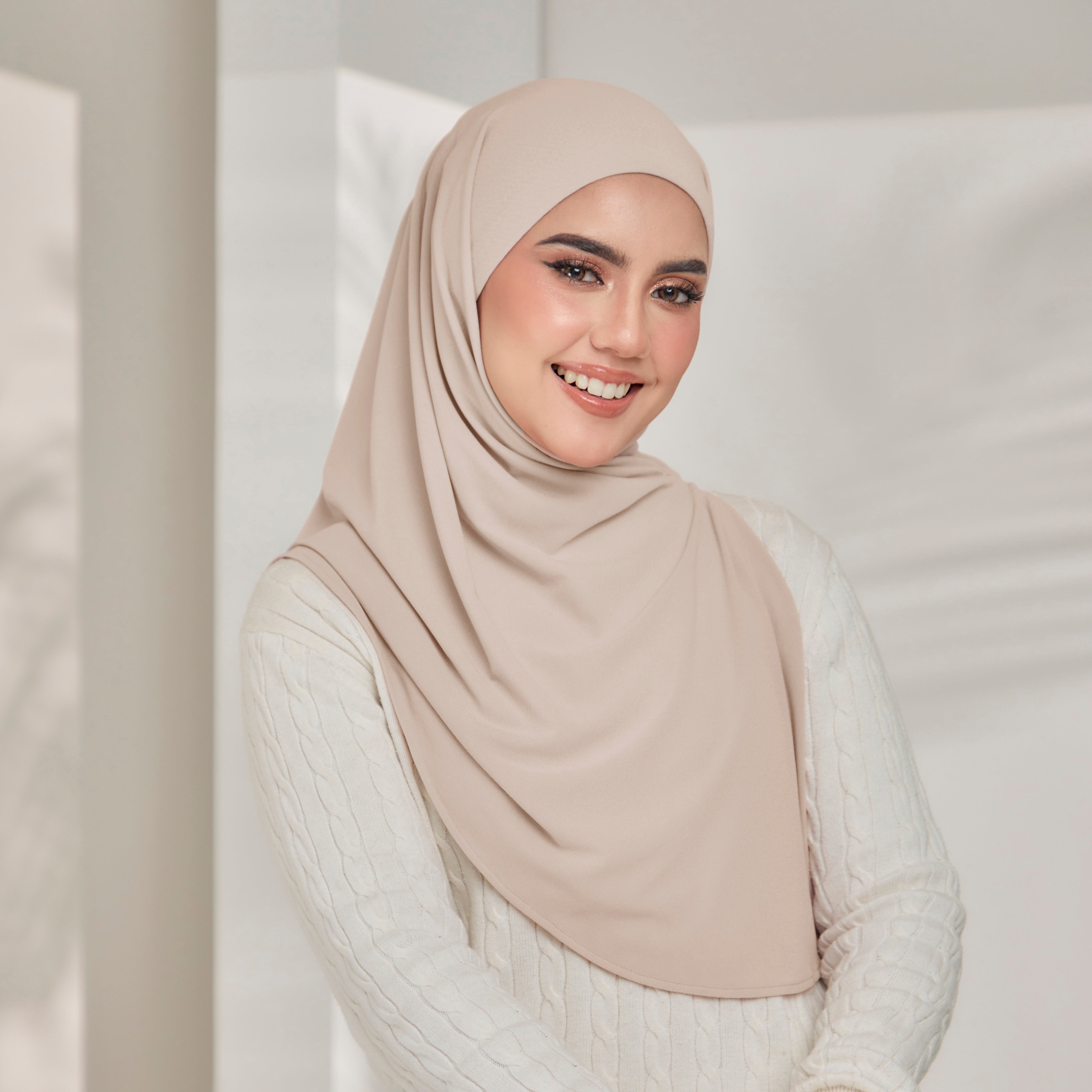 Lazy Tie-Back Instant Hijab in Sand