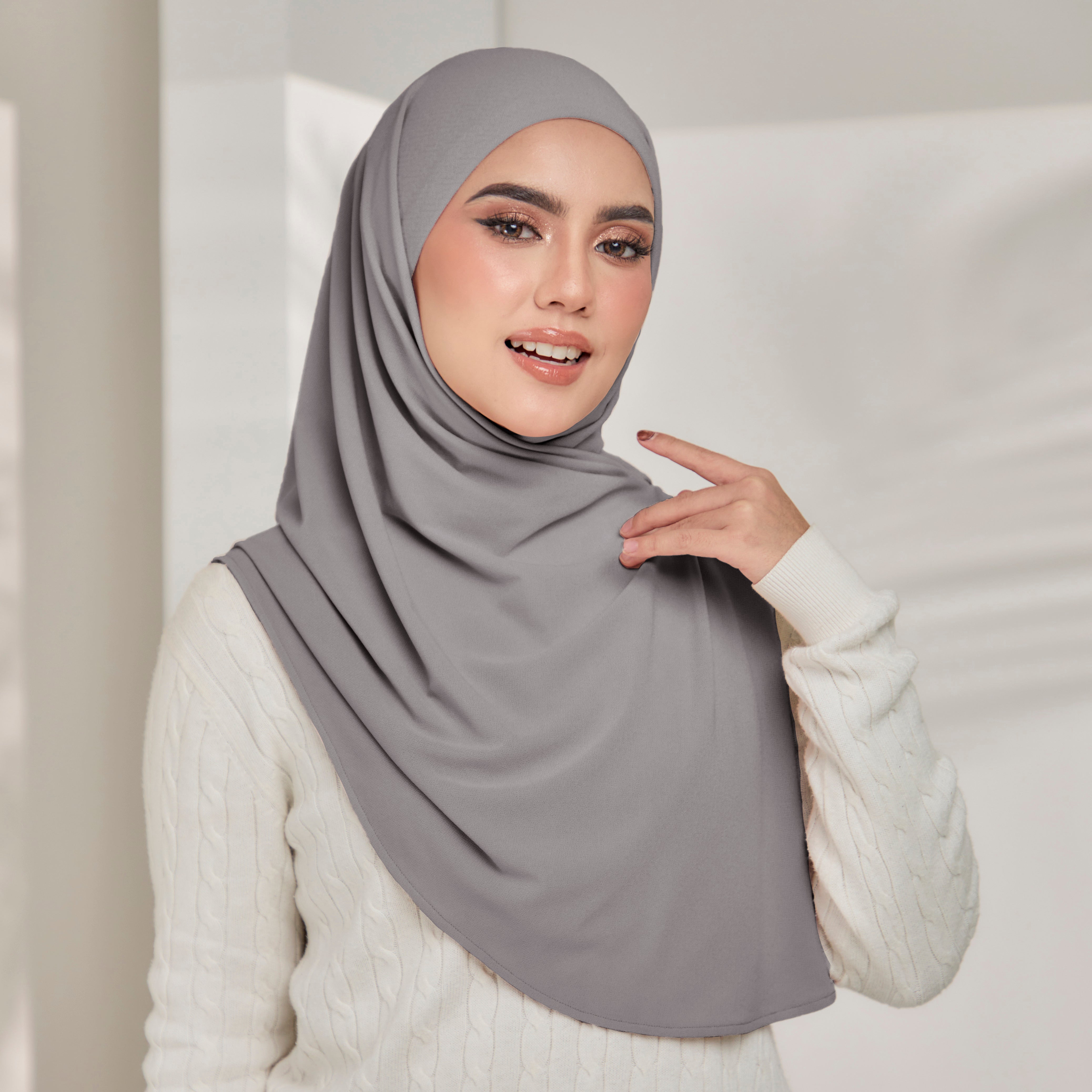 Lazy Tie-Back Instant Hijab in Grape