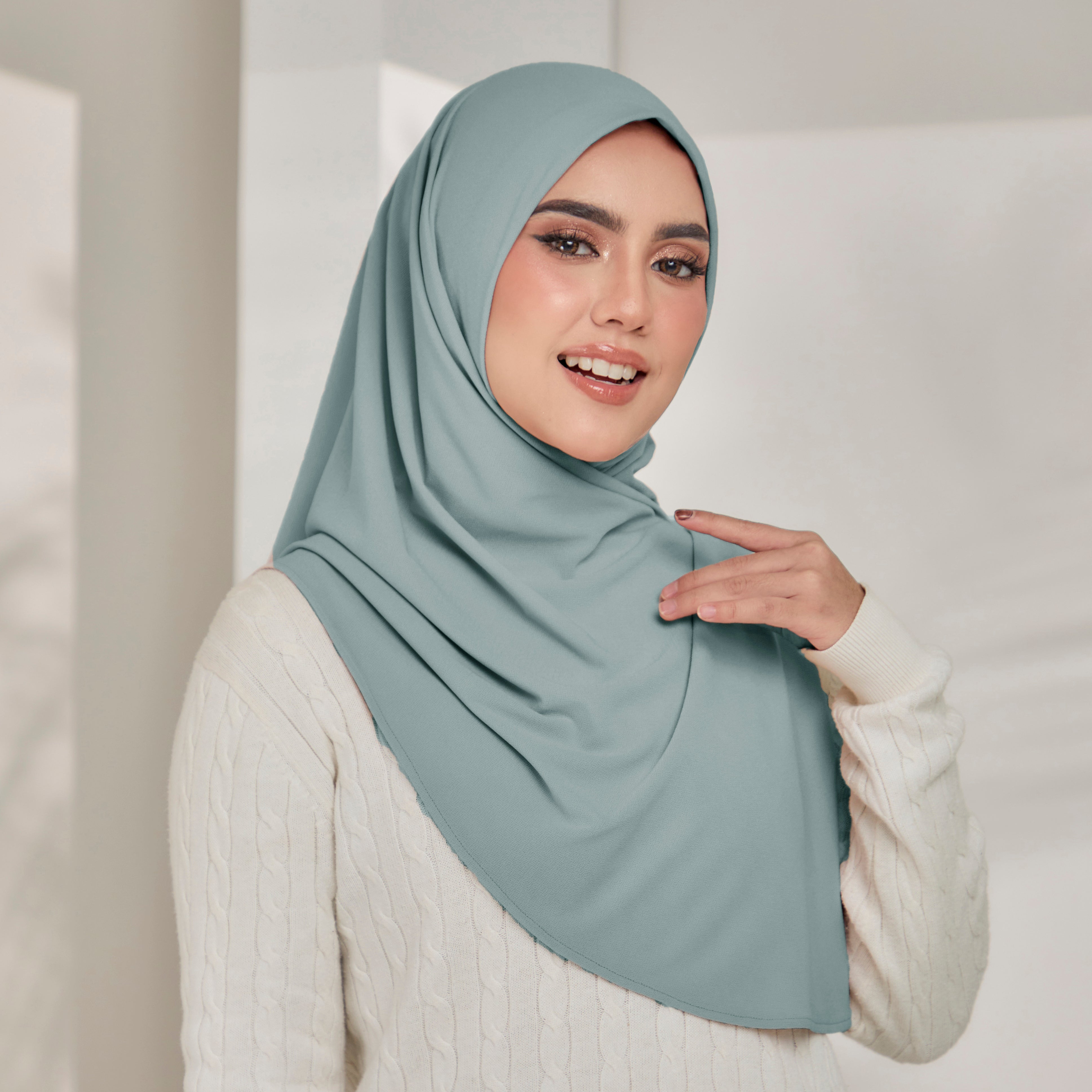 Lazy Sarong Instant Hijab in Tiffany