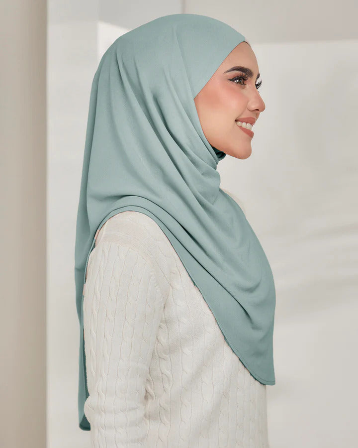 Lazy Tie-Back Instant Hijab in Tiffany
