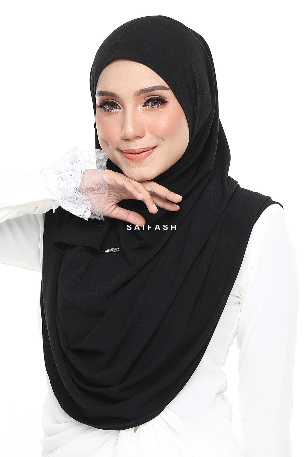 Aralyn Moss Instant Hijab in Black