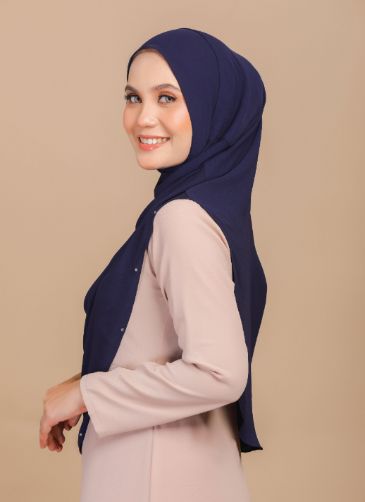 Aishah 2.0 Instant Hijab in Blue Black