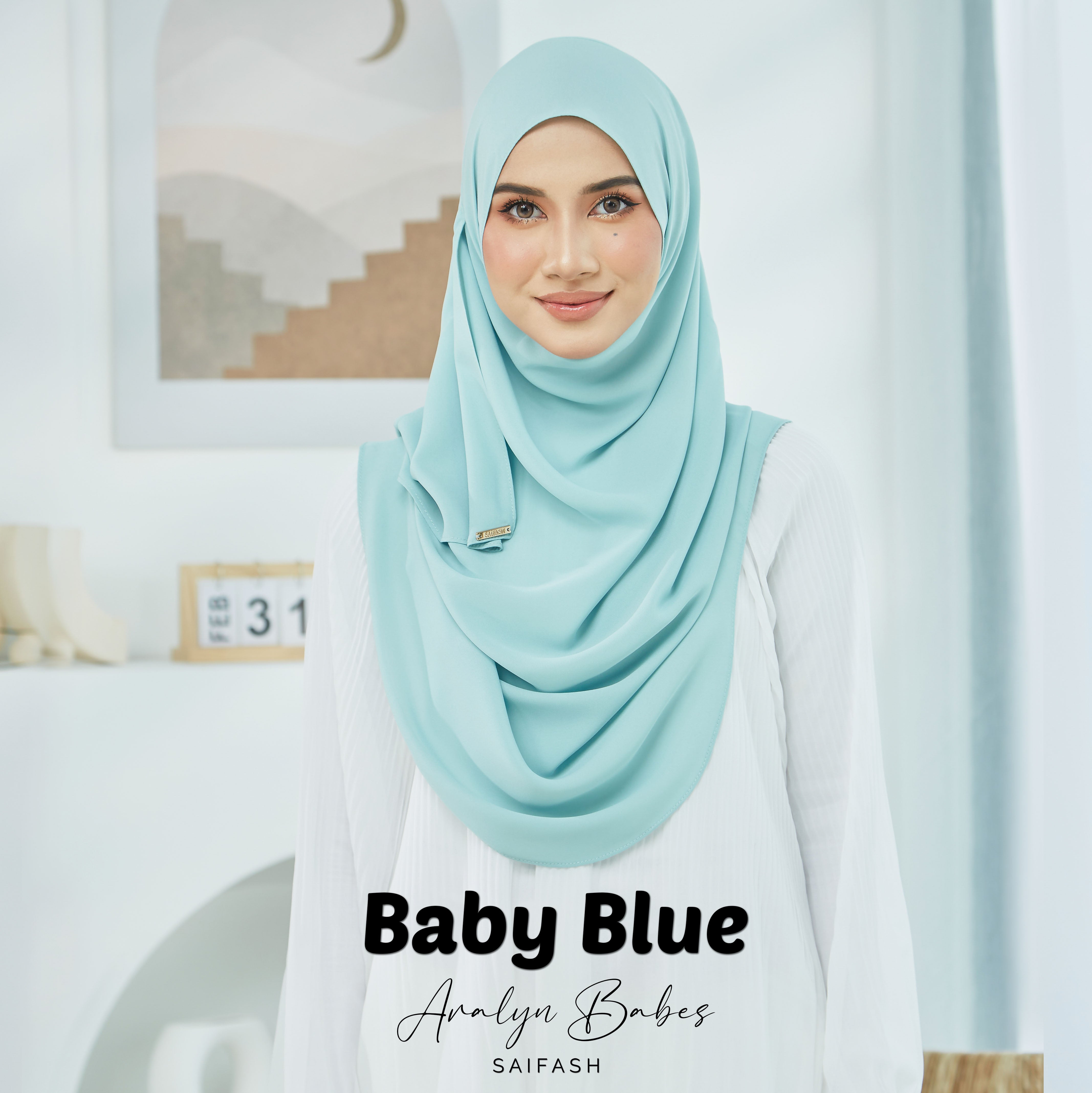 Aralyn Babes Instant Hijab in Baby Blue