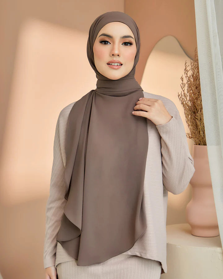 Zara Instant Hijab (Pearl Chiffon) in Cassia