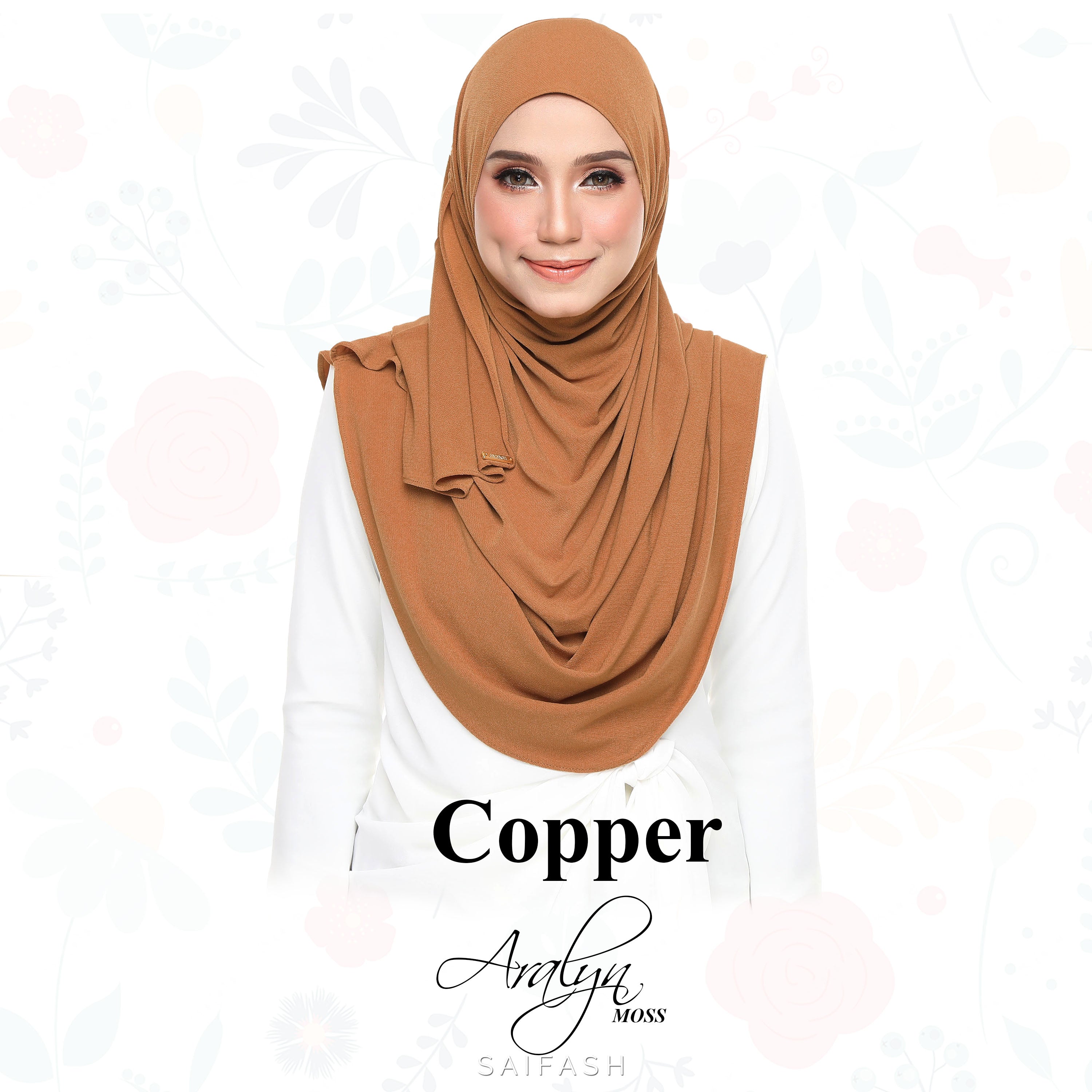 Aralyn Moss Instant Hijab in Copper