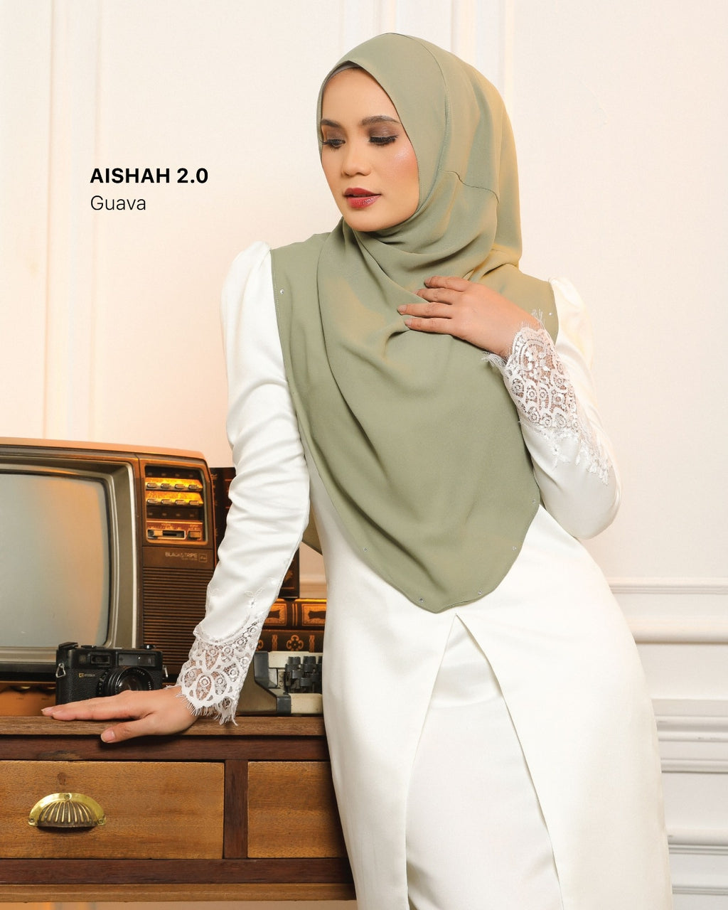Aishah 2.0 Instant Hijab in Guava