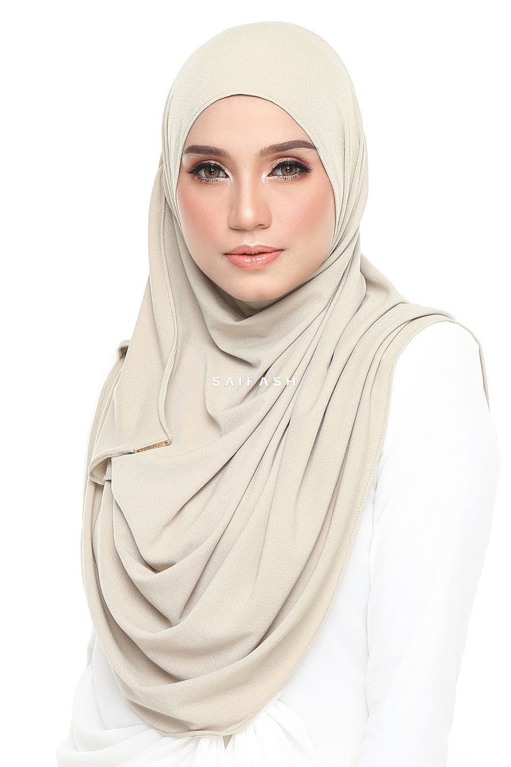 Aralyn Moss Instant Hijab in Khakis