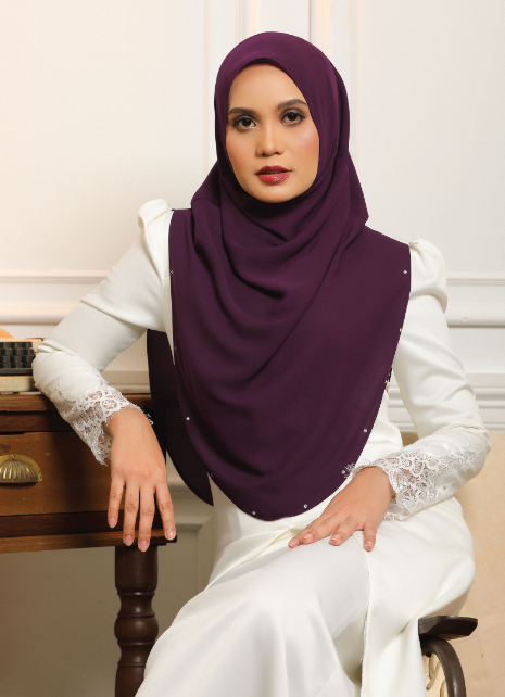 Aishah 2.0 Instant Hijab in Mangosteen