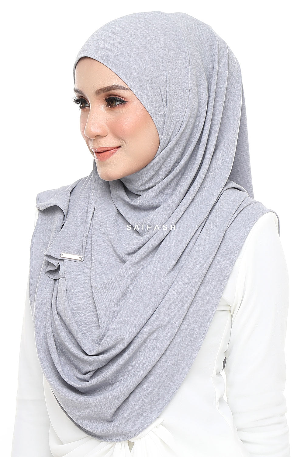 Aralyn Moss Instant Hijab in Pearl Grey