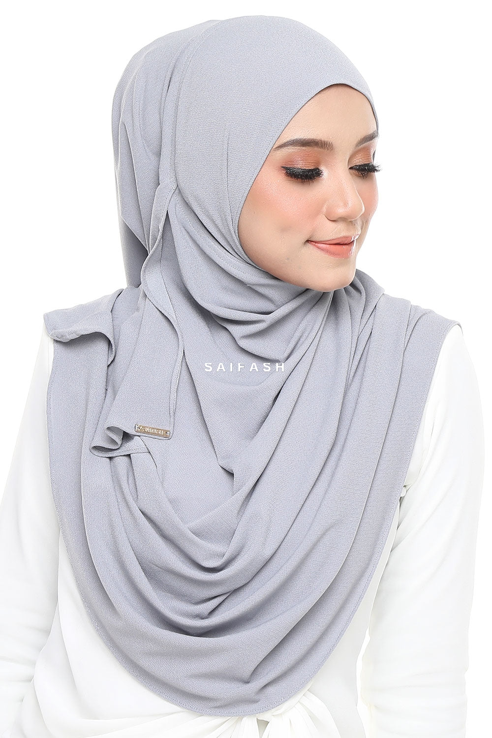 Aralyn Moss Instant Hijab in Pearl Grey