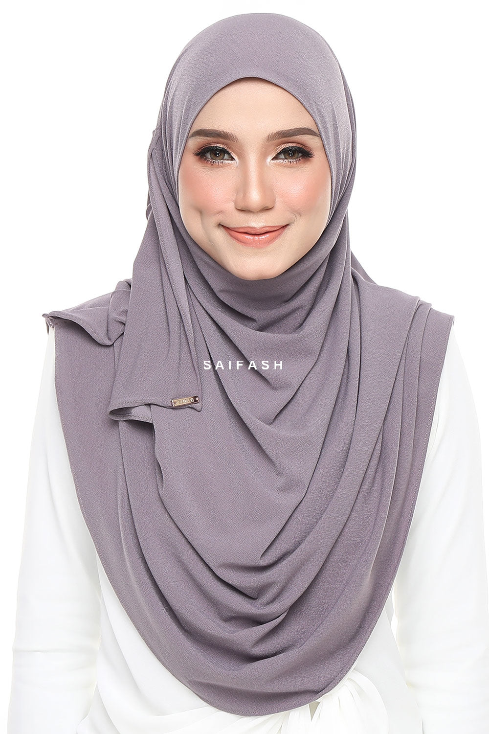 Aralyn Moss Instant Hijab in Pewter Grey