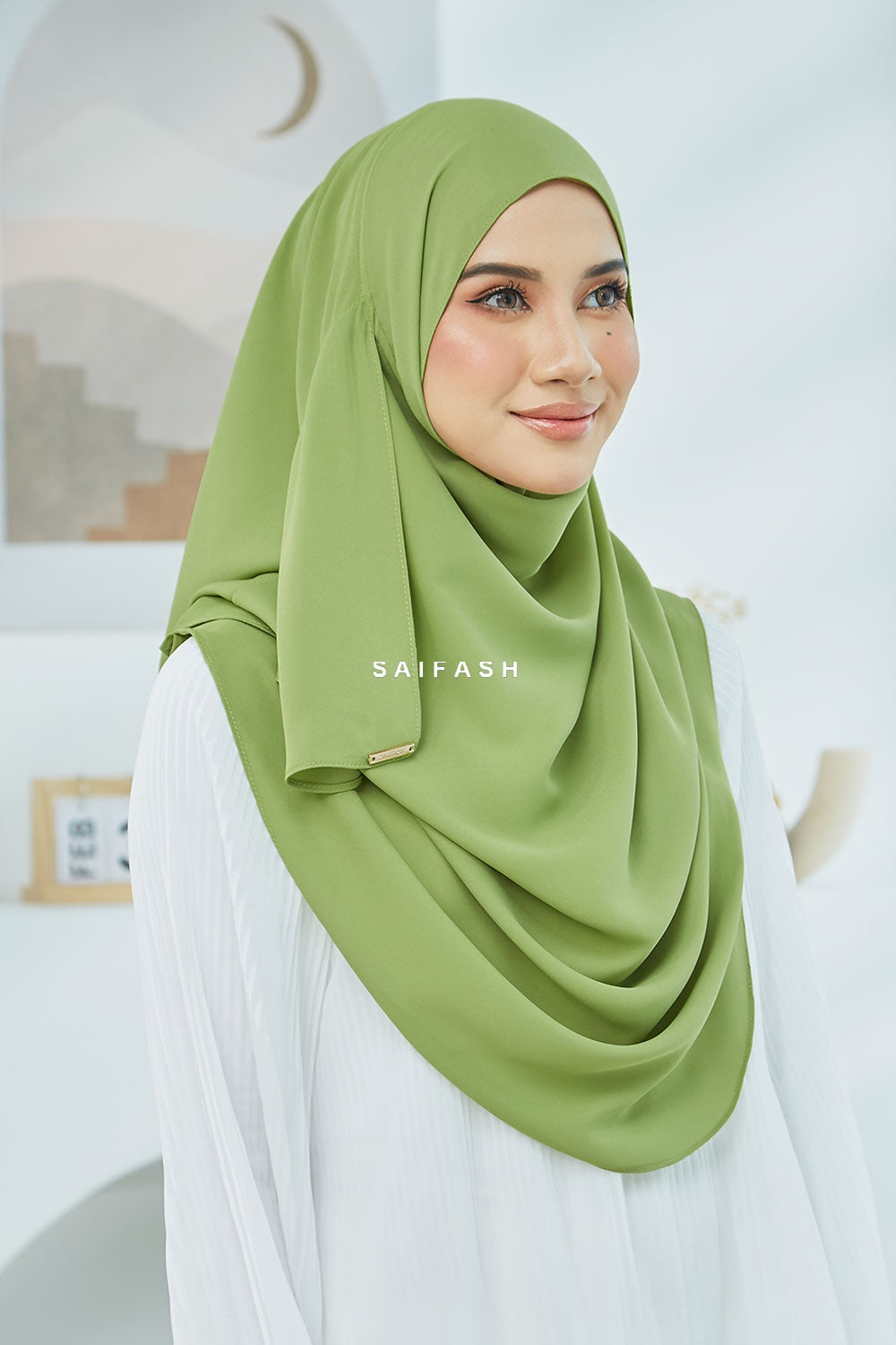 Aralyn Babes Instant Hijab in Pistachio