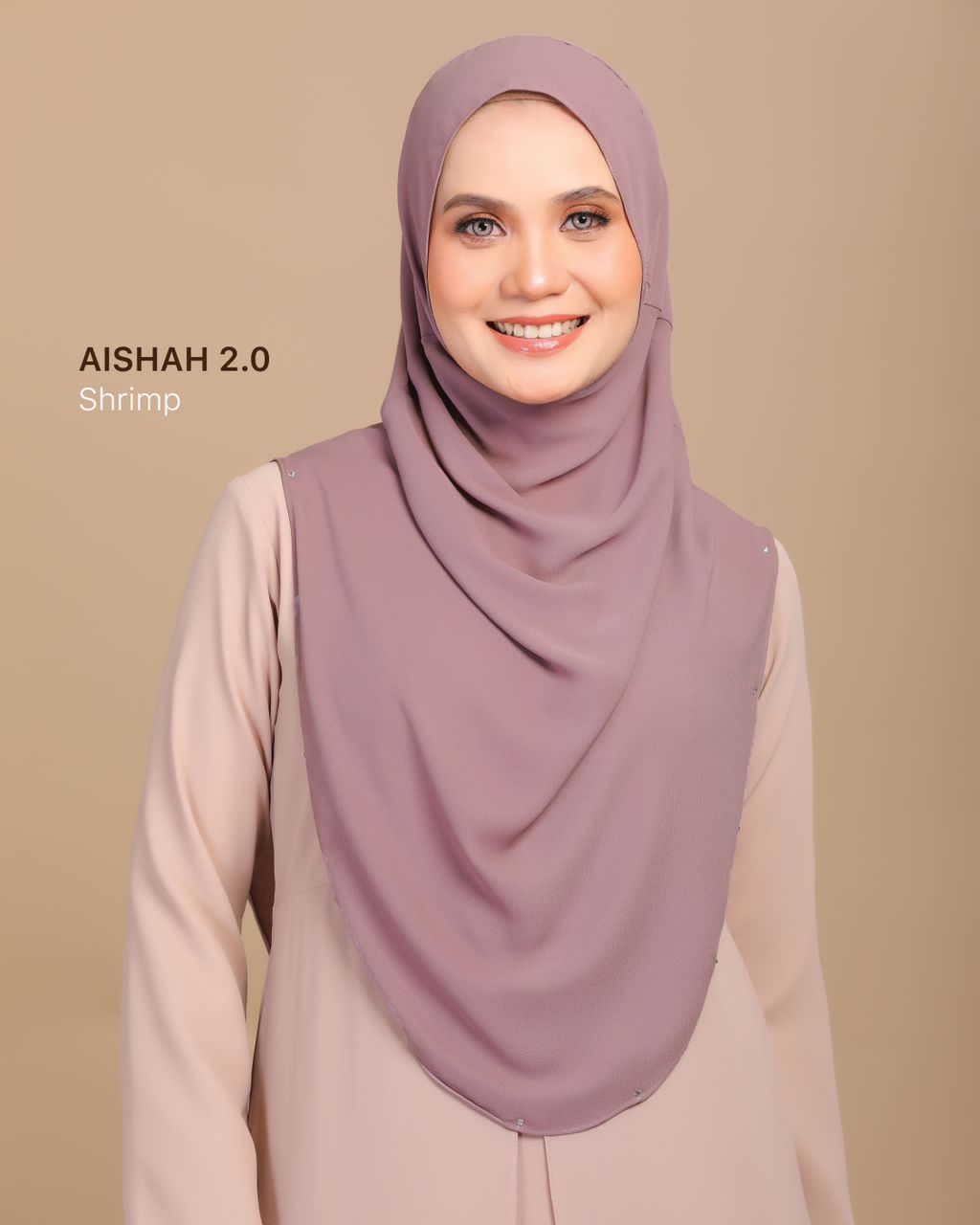 Aishah 2.0 Instant Hijab in Shrimp