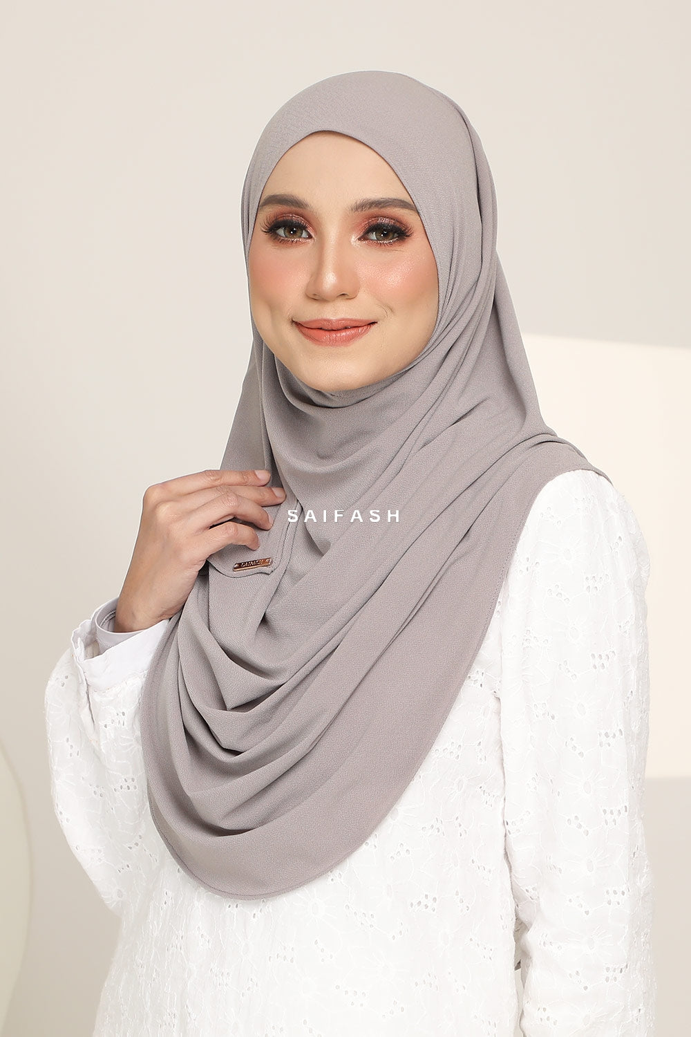 Aralyn Moss Instant Hijab in Smoke Grey