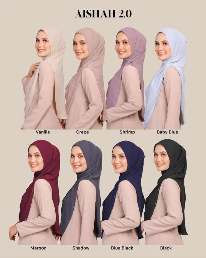 Aishah 2.0 Instant Hijab in Black